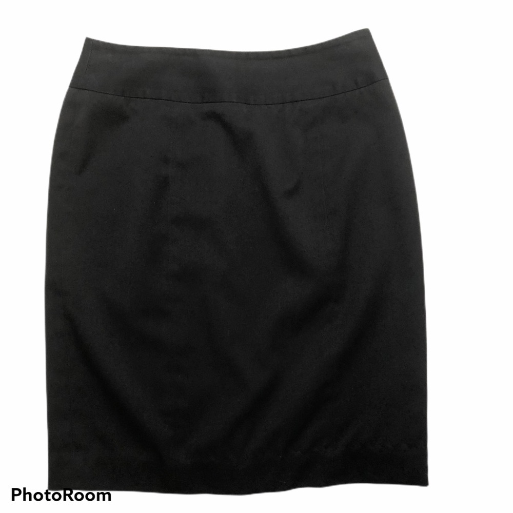 AK Anne Klein Stretch Black Pencil Skirt